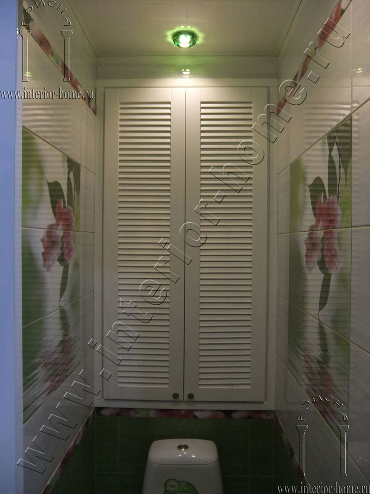 сантехнические шкафы в туалет из мдф с жалюзийными дверцами фото