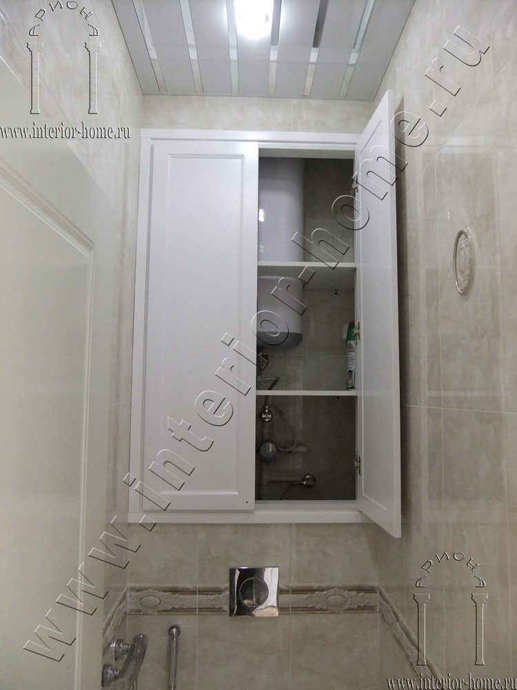 сантехнические шкафы в туалет из МДФ крашенный под RAL фото