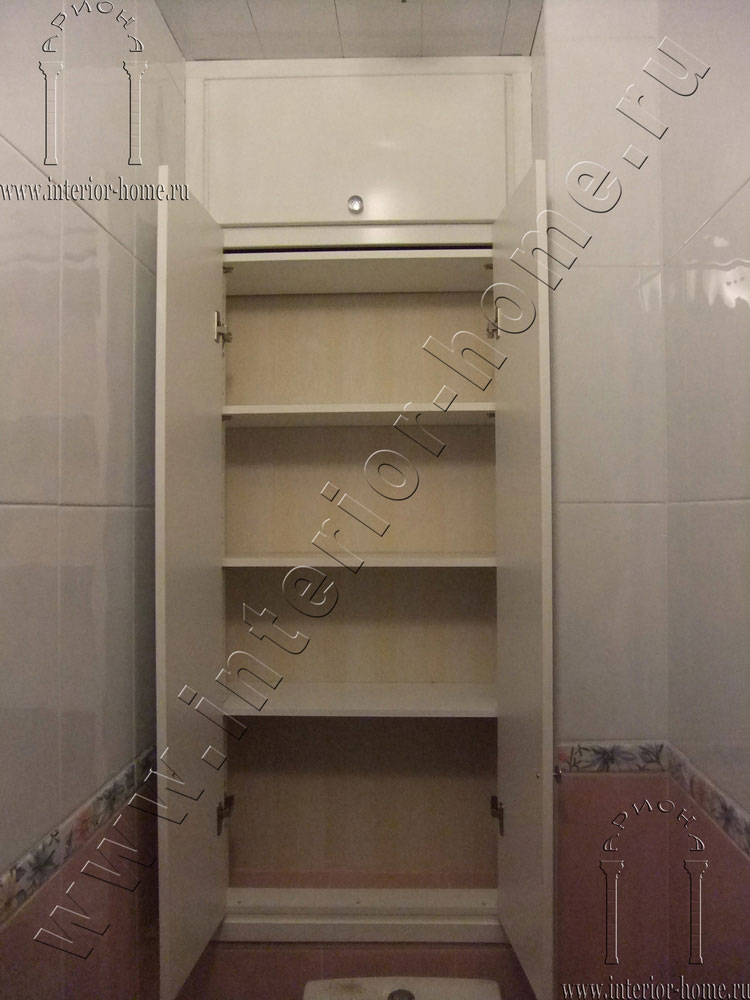 сантехнические шкафы в туалет с дверцами из ДСП фото